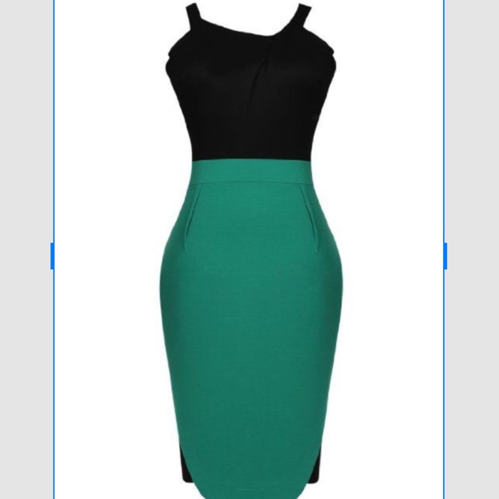 Miusol Cross Strap Contrast Cocktail Dress
